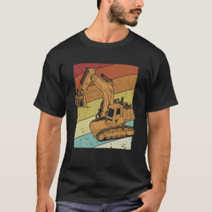 T-shirt Rétro Loader Backhoe de conduite hydraulique Excav