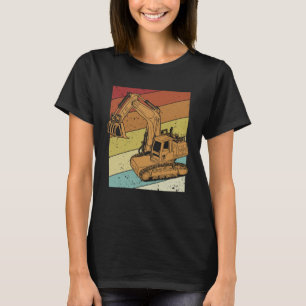 T-shirt Rétro Loader Backhoe de conduite hydraulique Excav