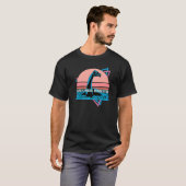 T-shirt Retro Loch Ness Monster Cryptid Nessie Vaporwave (Devant entier)