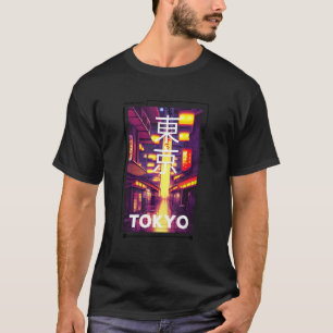 T-shirt Retro Lofi Tokyo Rangs japonais Gra esthétique