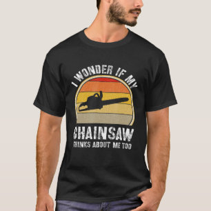 T-shirt Retro Logging Hommes Chainsaw Logger Arborist