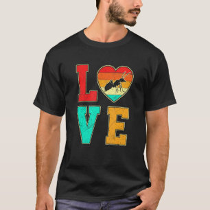 T-shirt Retro Love Valentines Jour Coeur Animaux