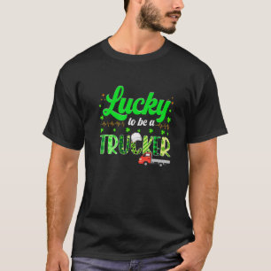 T-shirt Retro Lucky À Être Un Shamrock De Camion Irlandais