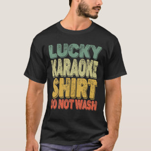 T-shirt Rétro Lucky Karaoke Chanteur Ne Lavez Pas Hommes