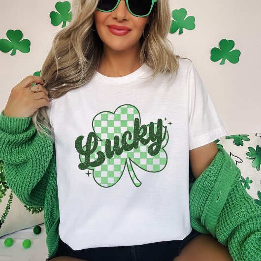 T-shirt Retro Lucky St Patrick's Day Shamrock