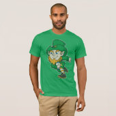 T-shirt Rétro lutin irlandais de rugby (Devant entier)