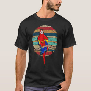 T-shirt Retro Macaw Parrot Jungle Animal Bird Macaw Parro