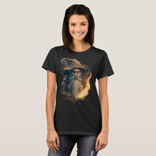 T-shirt Retro Magical Wizard Fantasy (Devant entier)