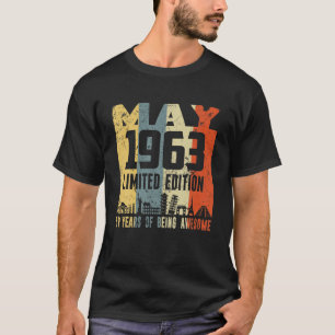 T-shirt Rétro Mai 1963 Funny 59E Anniversaire