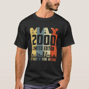 T-shirt Rétro Mai 2000 Drôle 22e Anniversaire