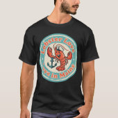 T-shirt Retro Maine Badge_ Homard Holding Ancre (Devant)