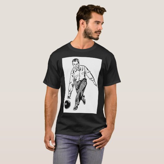 T-shirt Retro Man Bowling (Devant entier)