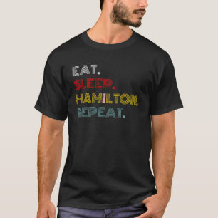 T-shirt Retro Manger Sleep Hamilton Répéter Fondation Vint
