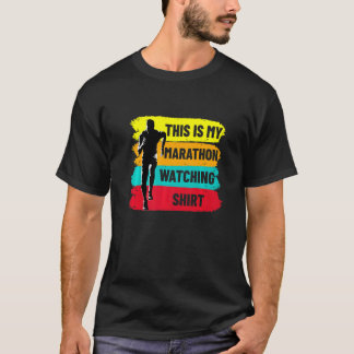 T-shirt Retro Marathoner Runner Running This Is My Maratho