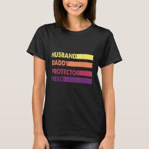 T-shirt rétro mari daddy protecteur héros fête des pères p