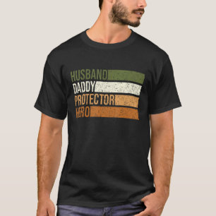 T-shirt Retro Mari Daddy Protector Hero Père Fête du Père