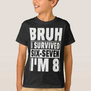 T-shirt Rétro mec j'ai survécu six sept j'ai 8 ans 8ème