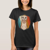 T-shirt Retro Meerkat Afrique Safari Zoo Animal Meerkat (Devant)