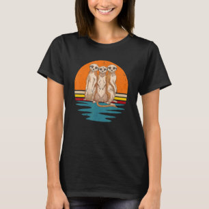 T-shirt Retro Meerkats Afrique Safari Animal Meerkat