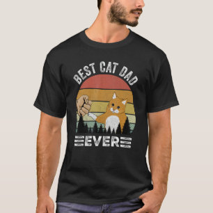 T-shirt Retro Meilleur Chat Papa Jamais Chemise Cadeaux Dr