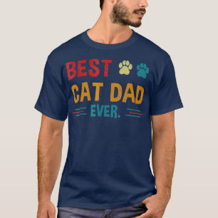 T-shirt Retro Meilleur Chat Papa Jamais Lover Chat Vintage