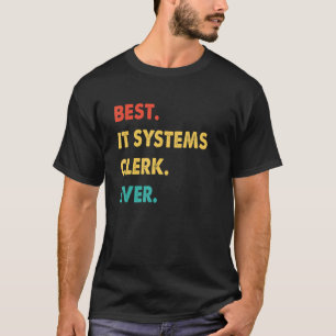 T-shirt Rétro Meilleur commis informatique jamais