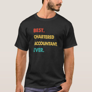 T-shirt Retro Meilleur Comptable Agréé