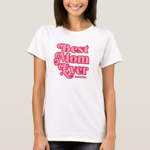 T-shirt Retro Meilleure maman jamais rose Super Mère's Day