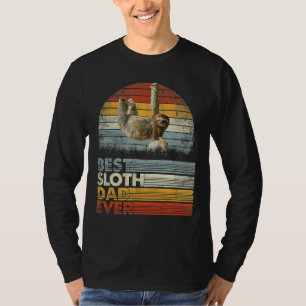 T-shirt Retro Meilleure Sloth Papa Ever Animaux 13957