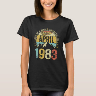 T-shirt Retro Mens 40e anniversaire 40 ans stupéfiant avri