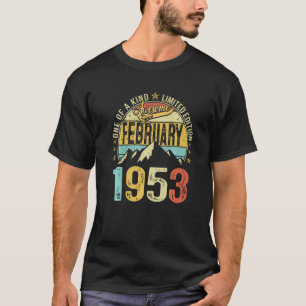 T-shirt Retro Mens 70e anniversaire 70 ans stupéfiant Févr