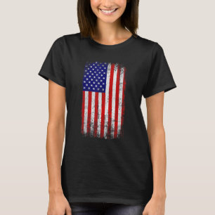 T-shirt Retro Merica American Flag 4 juillet Family Adul