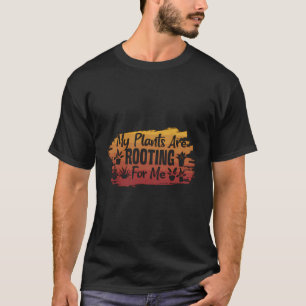 T-shirt Retro Mes Plantes M'Enracinent Drôle Jardinage
