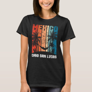 T-shirt Retro Mexique Cabo San Lucas Palmiers Mexicain Mex