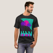 T-shirt Retro Miami Beach 80's (Devant entier)
