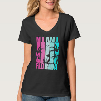 T-shirt Retro Miami Floride Plage Floride FL Hommes Femmes