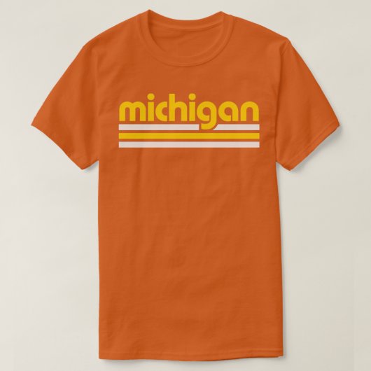 T-shirt Retro Michigan Stripes (Design devant)