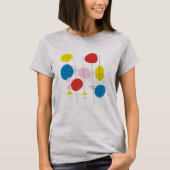 T-shirt Retro Mid Century Mod | Jaune et bleu (Devant)