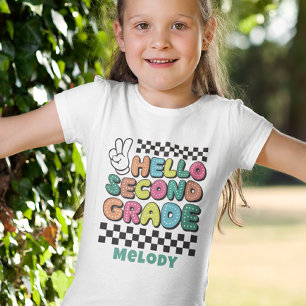 T-shirt rétro mignon de rentrée scolaire pour la d