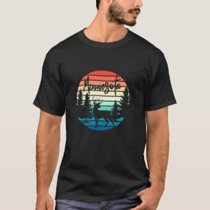 T-shirt Retro Minnesota Chasse aux Cerfs Couchers de solei