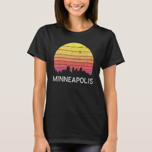 T-shirt Retro Minnesota Minneapolis Skyline Vintage Urban