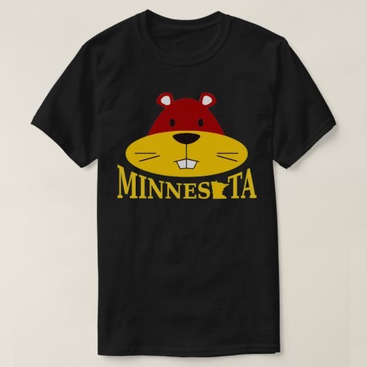 T-shirt Rétro MN Gopher Sports Mascotte Hommes Femmes Enfa (Design devant)
