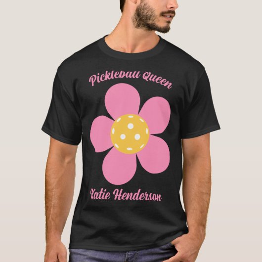 T-shirt Retro Mod 70s Ckleball Flower D (Devant)