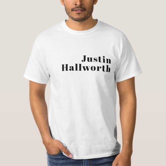 T-shirt Rétro Moderne Nom minimum ou Modèle d'entreprise (Devant)