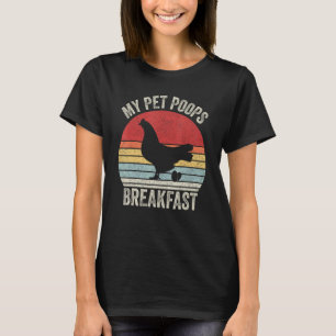T-shirt Rétro Mon Animal De Compagnie Fait Caca Petit Déje