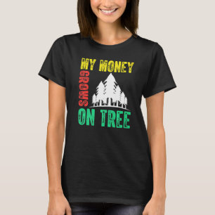 T-shirt Rétro Mon Argent Cultive Sur Arbres Arboriste