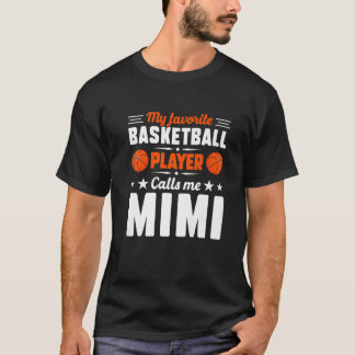 T-shirt Rétro Mon Joueur De Basket Favori Me Appelle Mimi