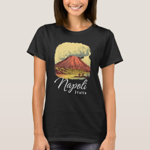 T-shirt Rétro Mont Vésuve Naples Italia Naples Italie Na