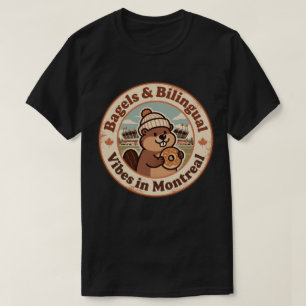 T-shirt Retro Montréal Bagel et Castor