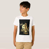 T-shirt Retro Moon Landing Astronaut Flag Tee (Devant entier)